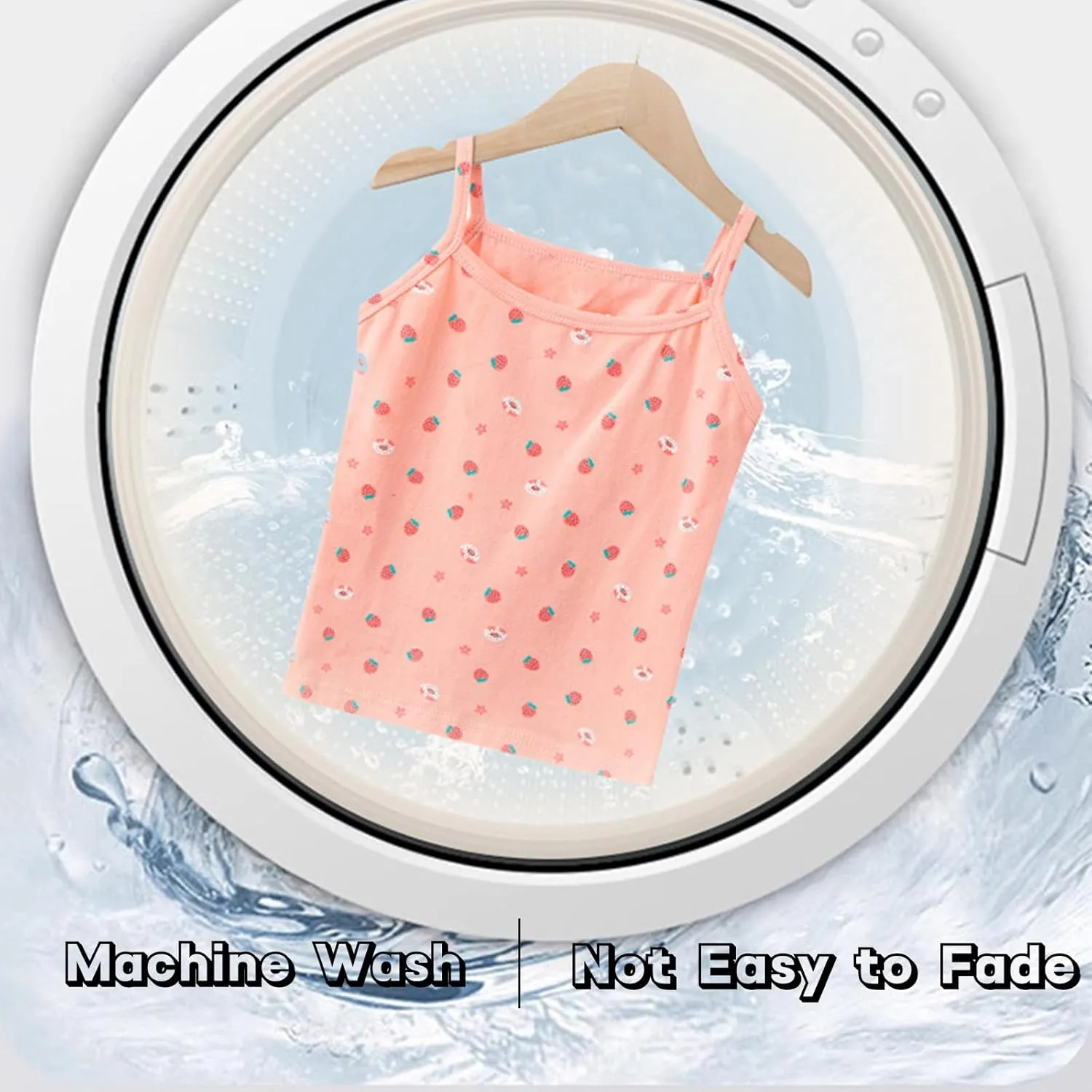 2-10 Years Little Girls Camisole Soft Tagless Cami Kids Breathable Undershirts Cotton Tank Top 5 Pack