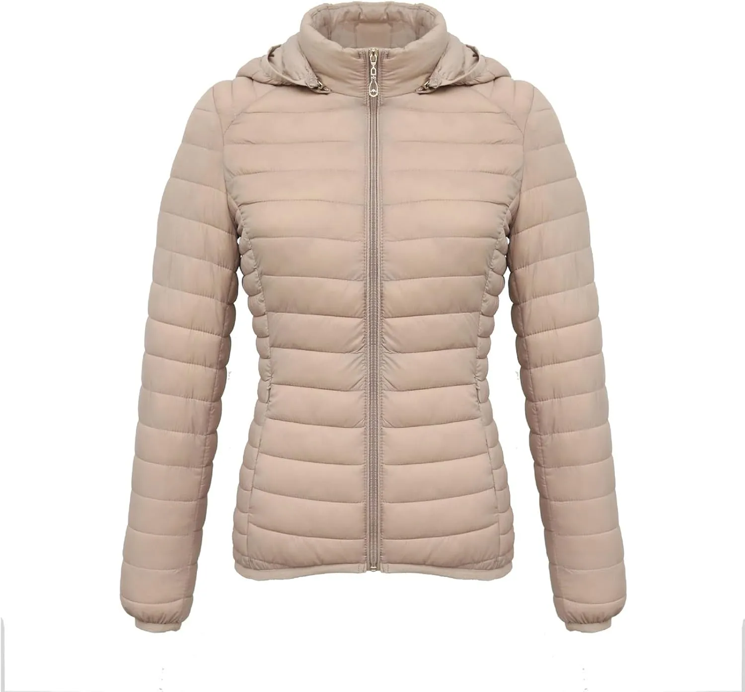 2023 Womens Puffer Jacket Lightweight Packable Down Jacket with Removable Hoodie Soft Warm Petite Coat Winter Outerwear