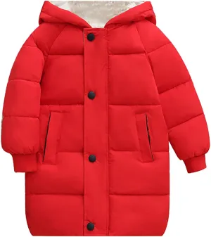 5t Winter Coat Children's Down Padded Jacket Long Cotton Padded Jacket Baby Children's Padded Kids Fall Coats Girls