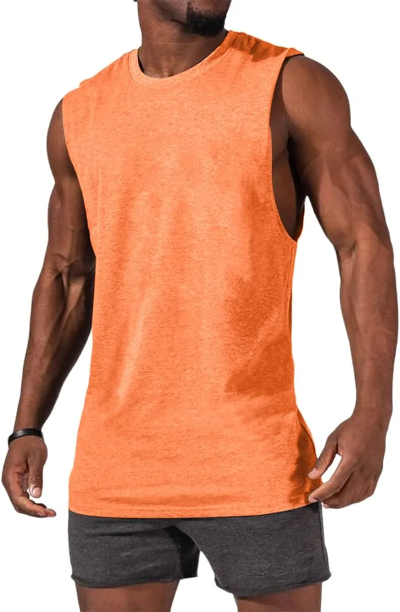 Aoysky Mens Crewneck Tank Tops Athletic Beach Sleeveless Shirts
