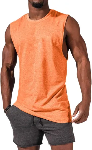Aoysky Mens Crewneck Tank Tops Athletic Beach Sleeveless Shirts