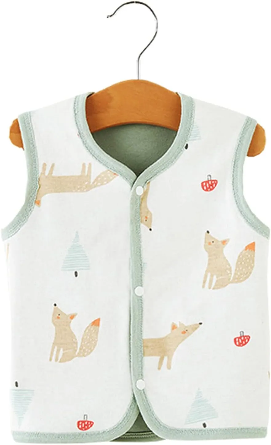 Baby Boy Girls Corduroy Jacket Toddler Cotton Warm Vest Sleeveless Winter Coats for Kids Padded
