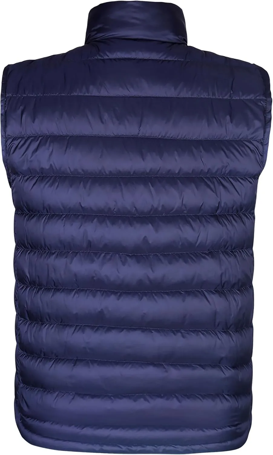 Bakery Men's Down Vest Lightweight Packable Puffer Vest Stand Collar Down Vest Zipper Sleeveless Jacket