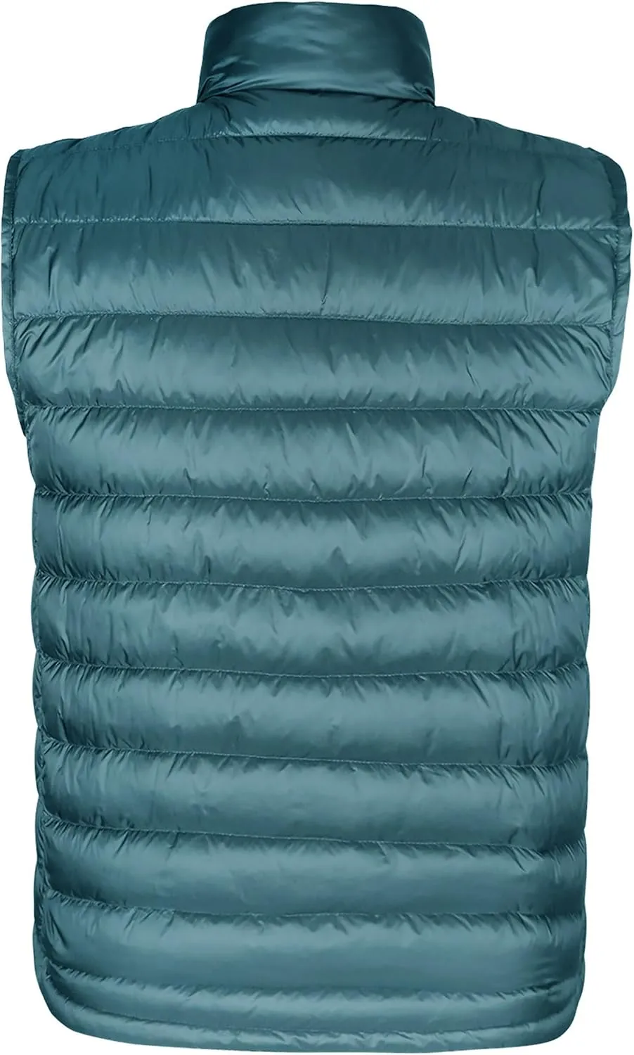 Bakery Men's Down Vest Lightweight Packable Puffer Vest Stand Collar Down Vest Zipper Sleeveless Jacket
