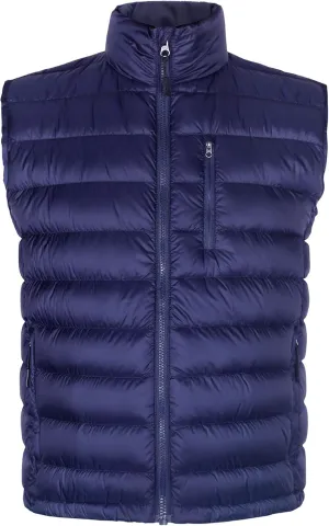 Bakery Men's Down Vest Lightweight Packable Puffer Vest Stand Collar Down Vest Zipper Sleeveless Jacket