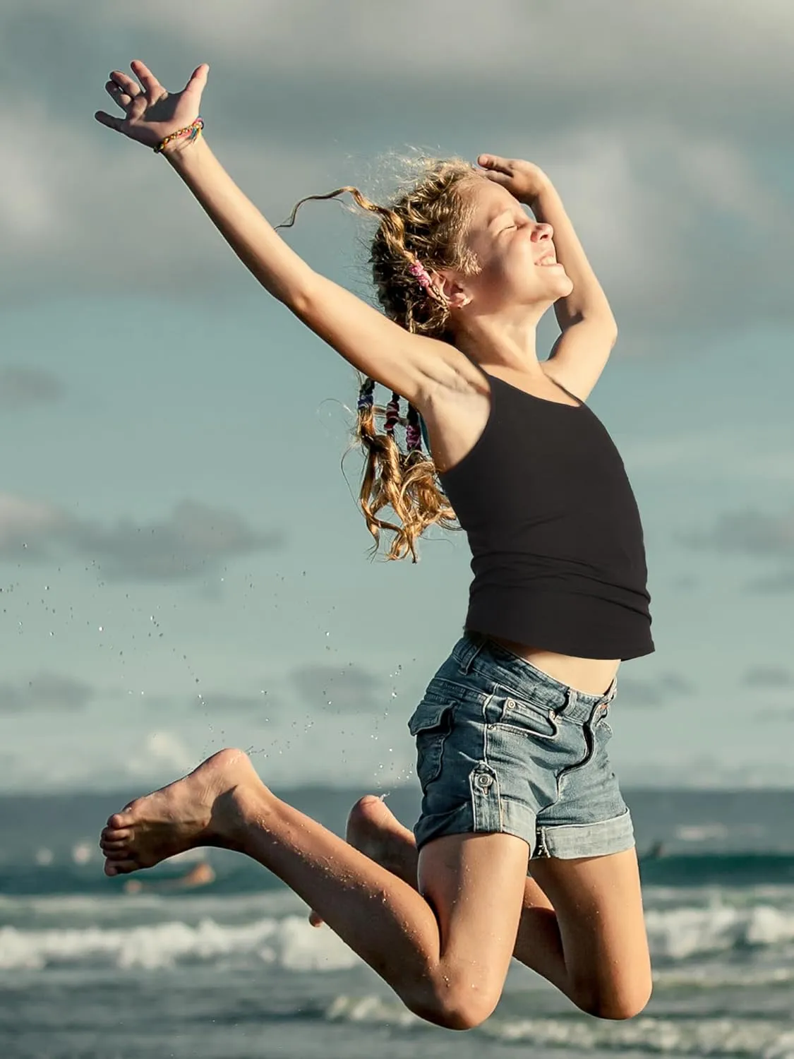 Boao 3 Pieces Girls Dance Tank Tops Racerback Camisole Undershirts Spaghetti Strap Camis Dance Clothes Tank Tops for Girls