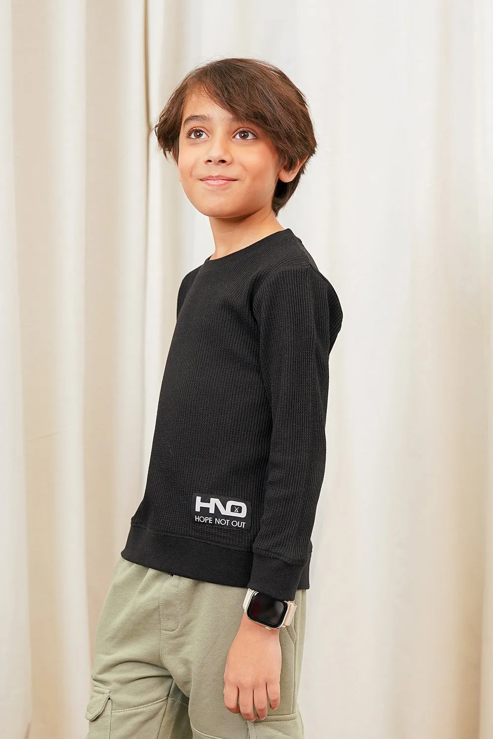 Boys Black Sweat Shirt