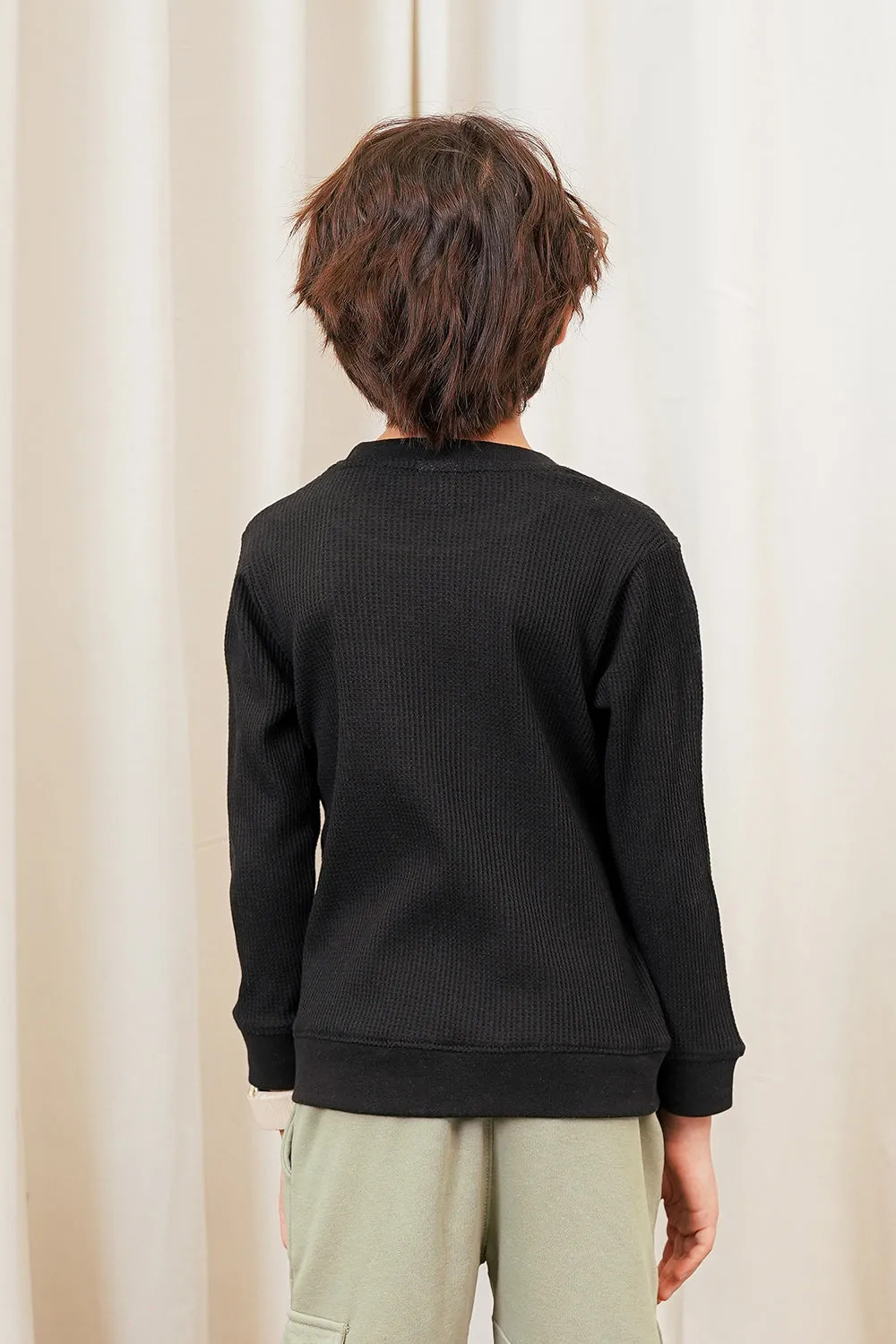 Boys Black Sweat Shirt