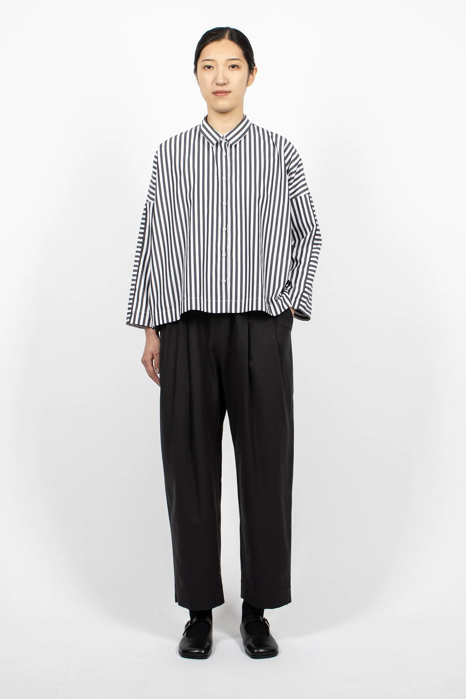 Brigitte Stripe Shirt Black/White