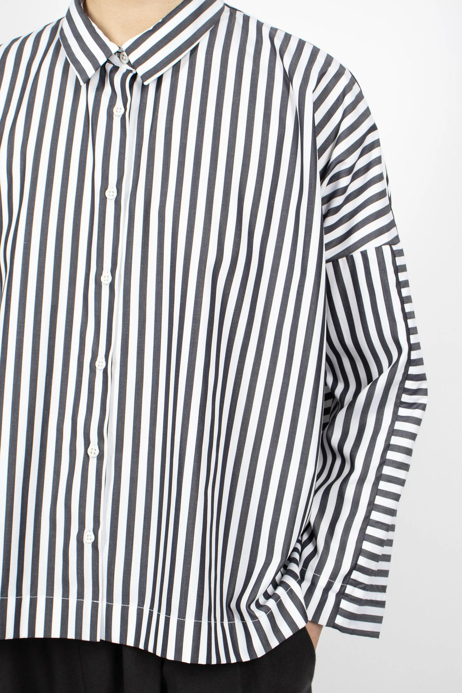 Brigitte Stripe Shirt Black/White