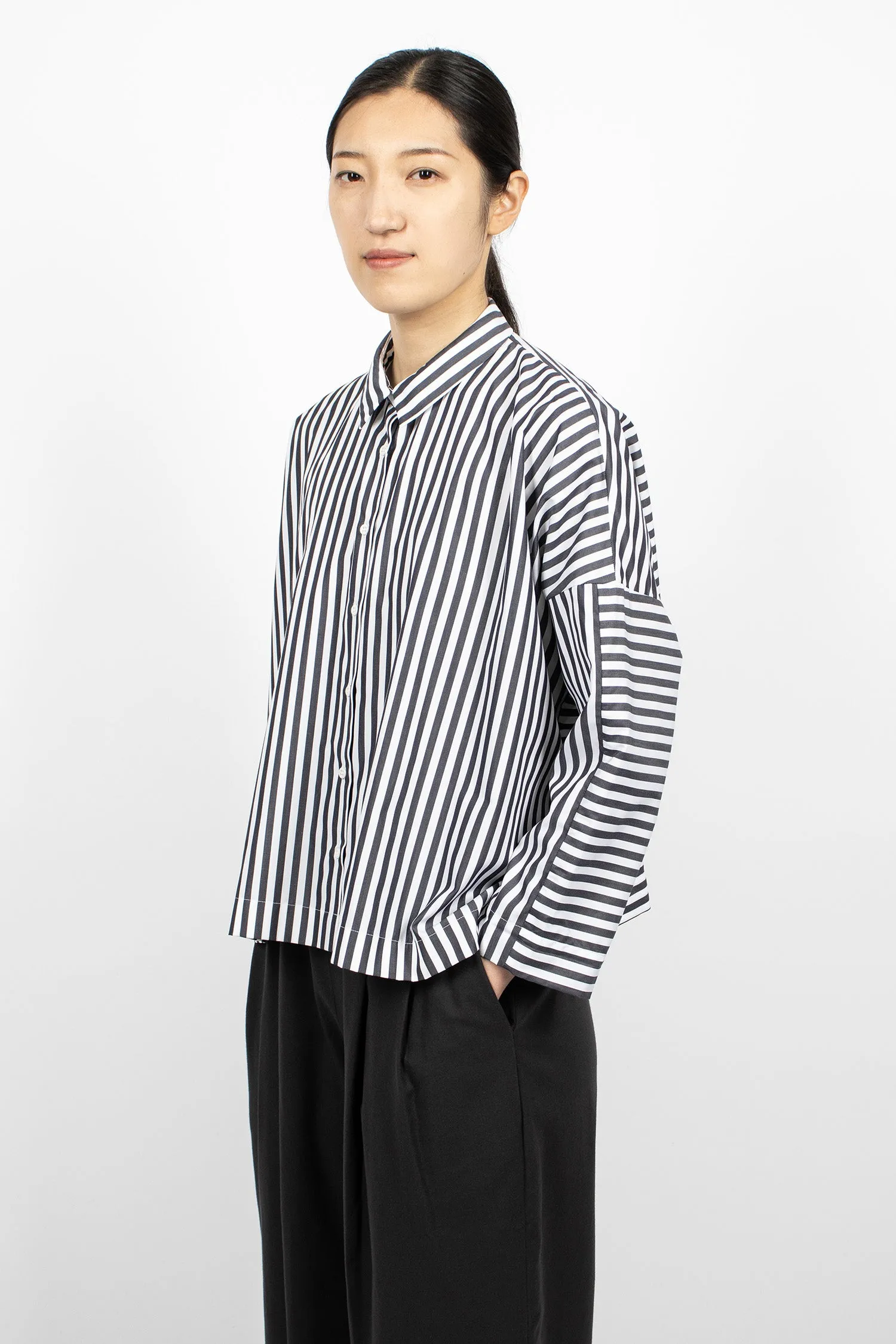 Brigitte Stripe Shirt Black/White