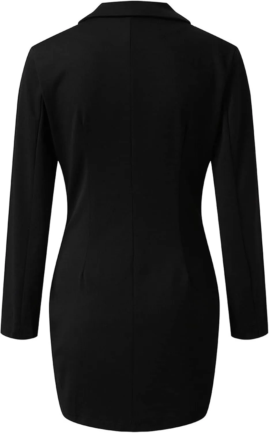 Cardigan Dress for Women Solid Double Breasted Front Style Slim Dress Button Blazer Jackets Business Suit Coat