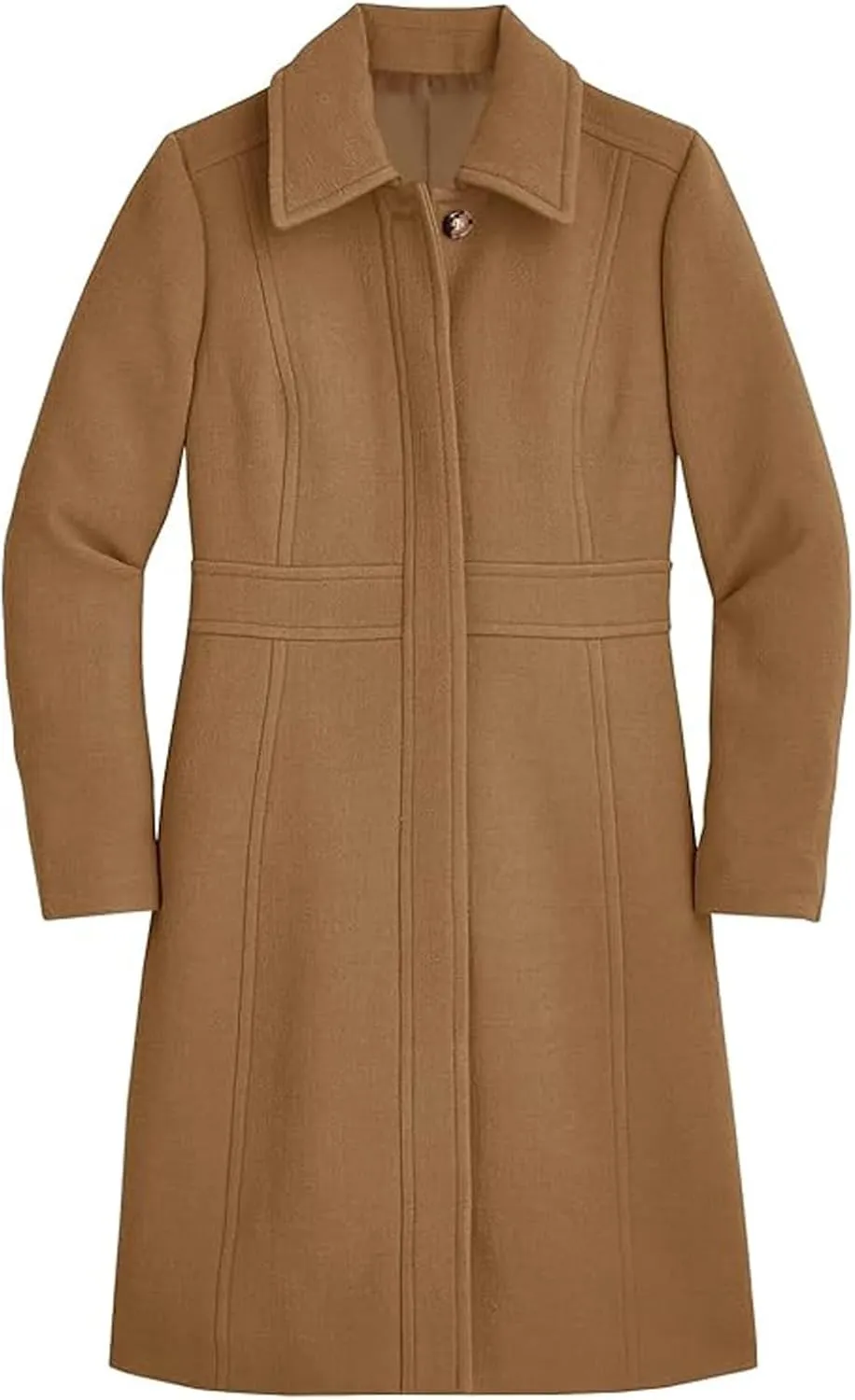 CHARTOU Women Wool Blend Pea Coat Jacket Winter Single Breasted Woolen Turndown Trench Coat Peacoat Overcoat
