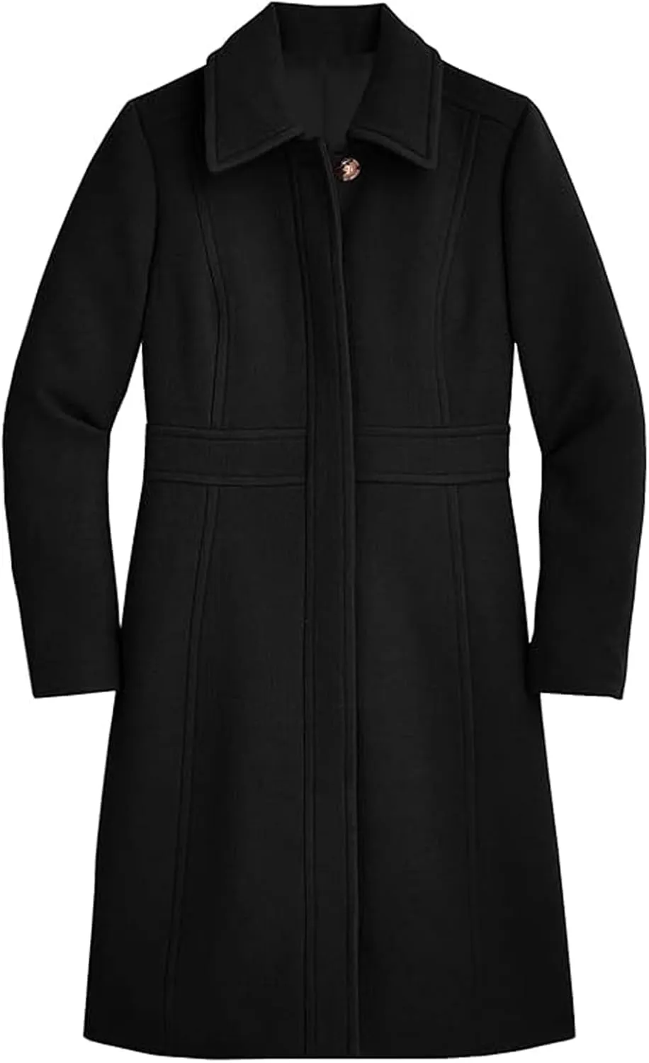 CHARTOU Women Wool Blend Pea Coat Jacket Winter Single Breasted Woolen Turndown Trench Coat Peacoat Overcoat