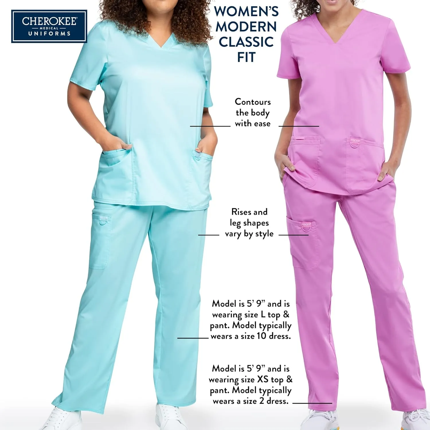 Cherokee Women's Scrub Vest Coat Modern Vest with Button Front & 2 Pockets- 1602