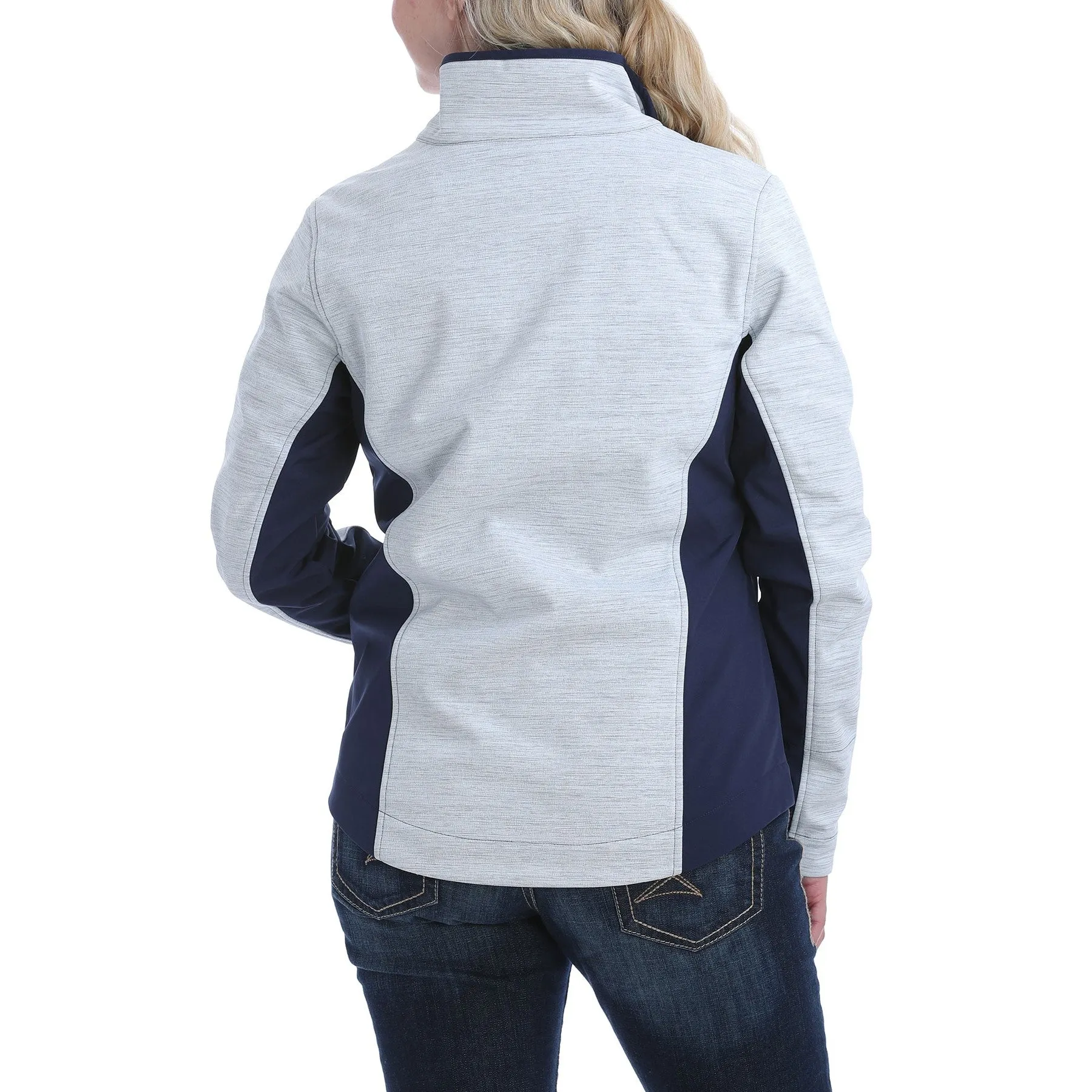 Cinch Ladies White Color Blocked Bonded Jacket MAJ9836001