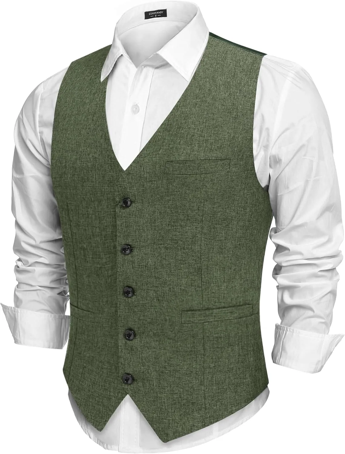 COOFANDY Men Casual Suit Vest Formal Dress Vest Slim Fit Waistcoat Business Wedding