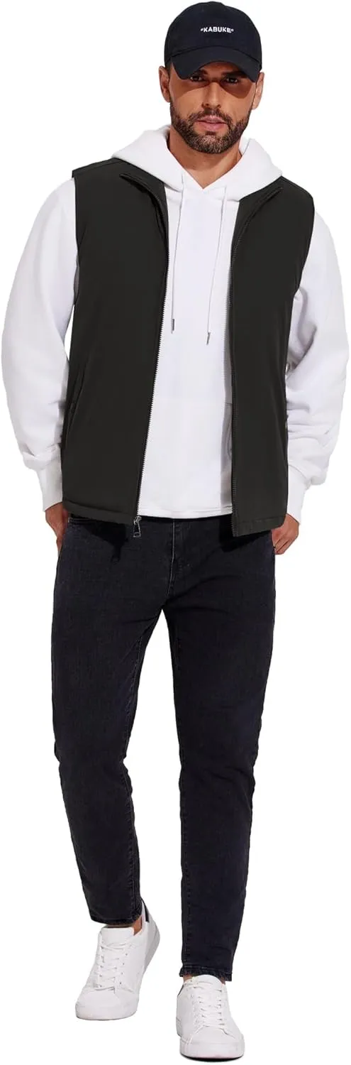 COOFANDY Men's Casual Outerwear Vest Lightweight Full-Zip Sleeveless Jacket Outdoor Hiking Travel Golf Vest with Pockets