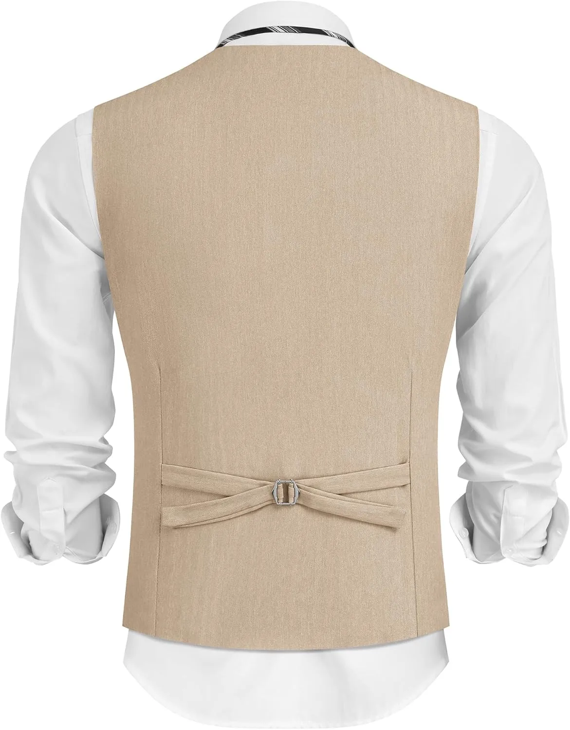 COOFANDY Mens Dress Vest Casual Business Waistcoat Formal Wedding 3 Button Suit Vest
