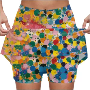 cooki Skorts for Women with Pockets High Waist Tummy Control Women's Lightweight Yoga Skirts Summer Casual Workout Shorts