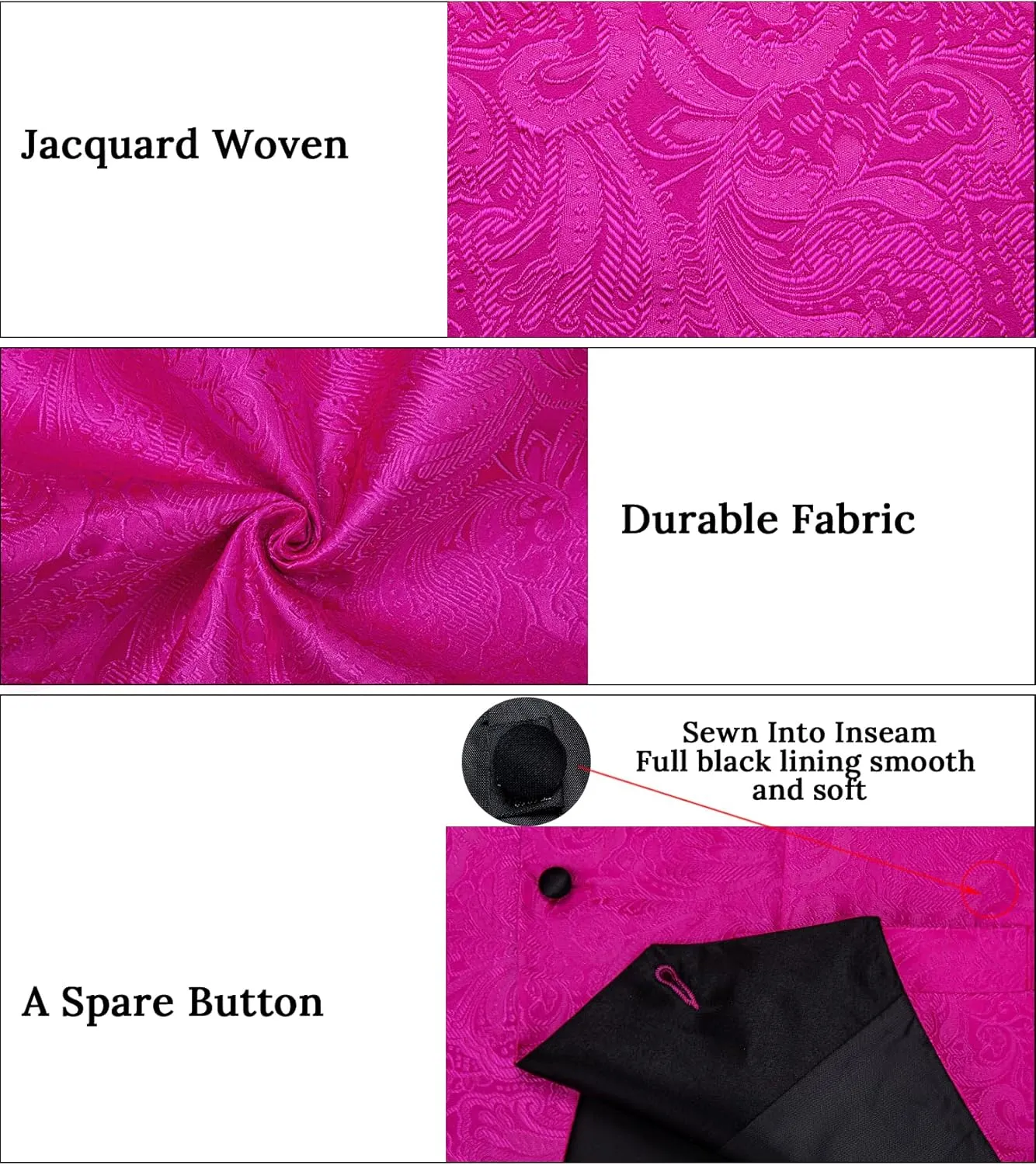 DiBanGu Silk Suit Vest for Men Shawl Collar Vest with Tie Set Bowtie Tie Clip Pocket Square Cufflinks Waistcoat