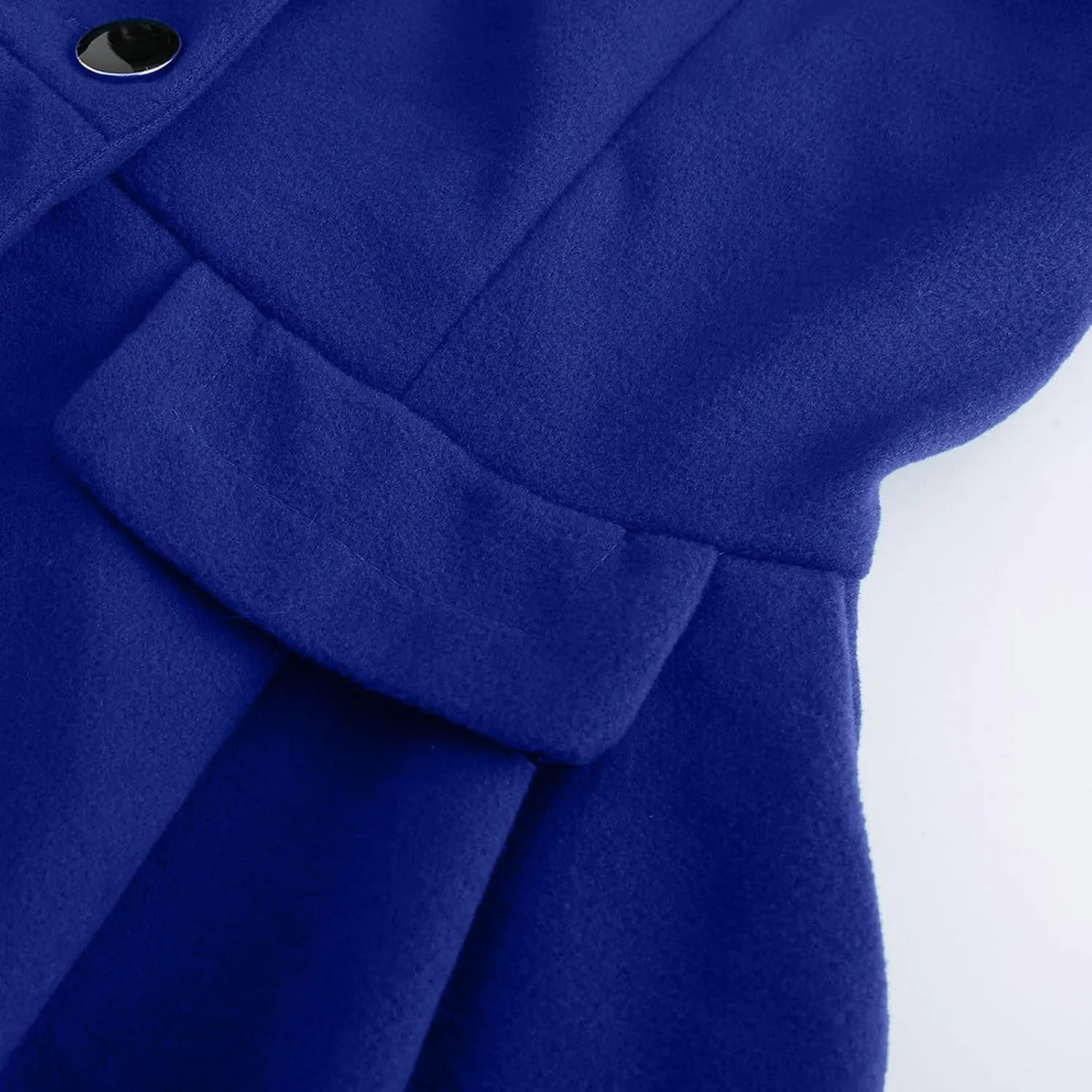 Double Breasted Trench Coats for Women 2024 Winter Wool Blend Lining Peacoats Mid-Length Hooded Jackets with Belt