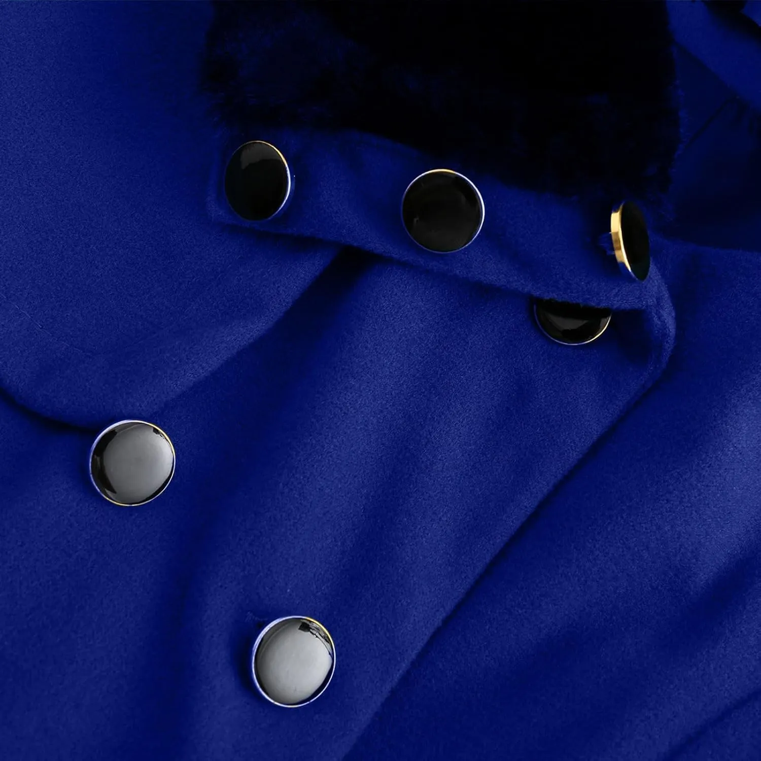 Double Breasted Trench Coats for Women 2024 Winter Wool Blend Lining Peacoats Mid-Length Hooded Jackets with Belt