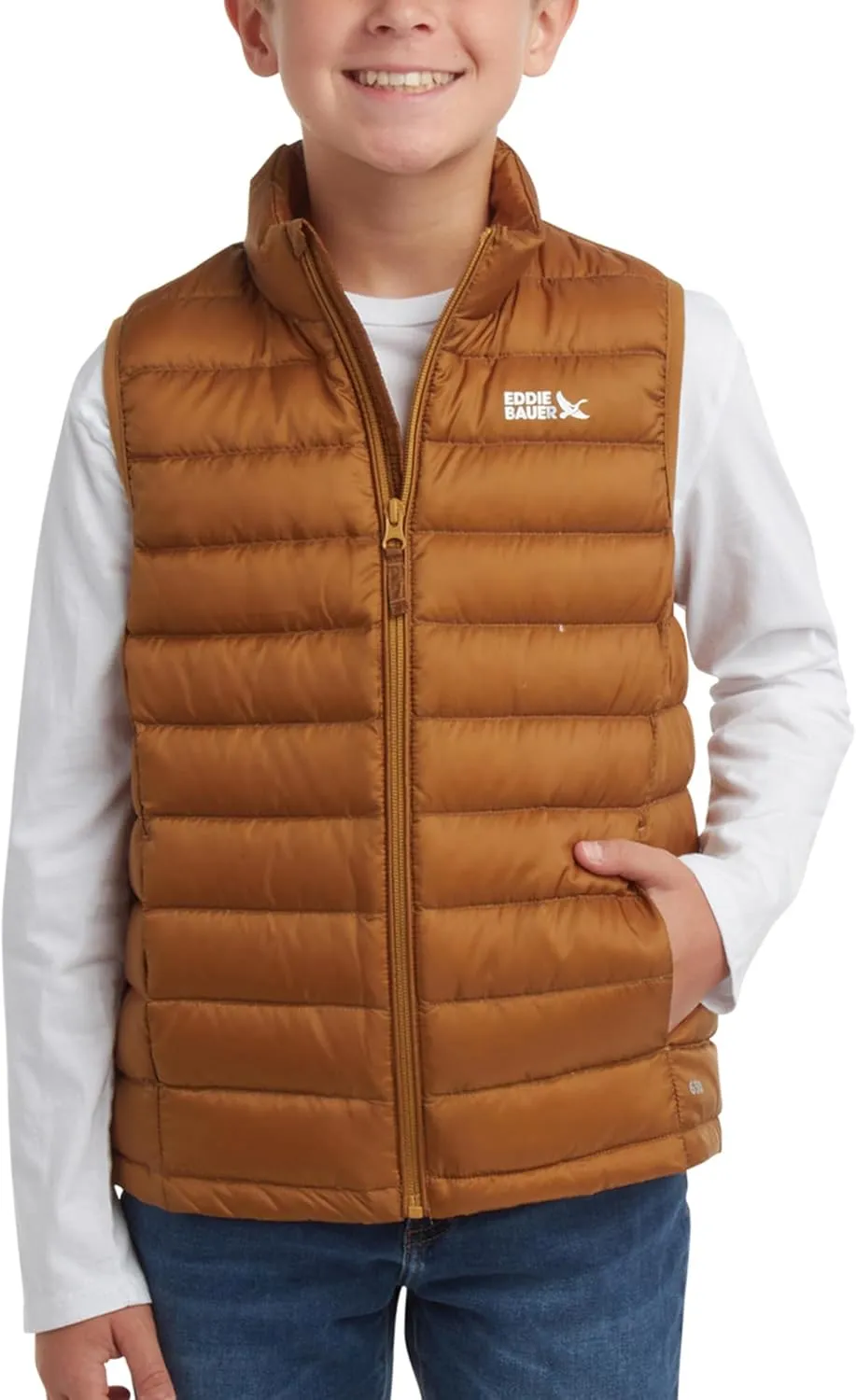 Eddie Bauer Kids' Down Vest - CirrusLite Weather Resistant Quilted Bubble Puffer Vest for Boys and Girls (5-20)