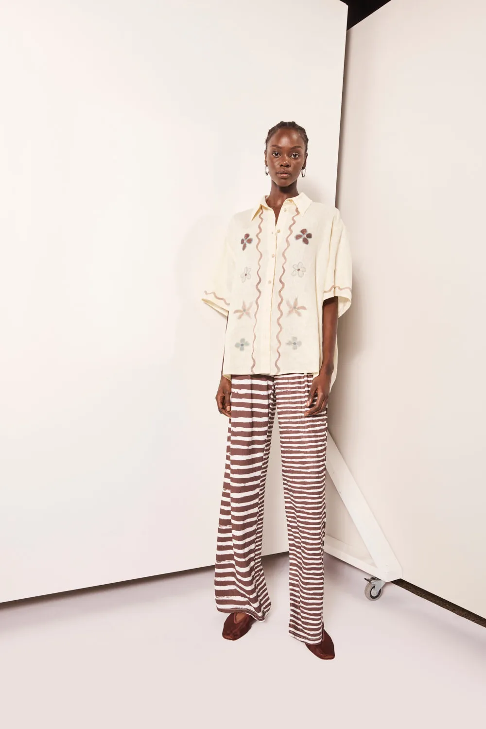 Emory Linen Shirt Flower