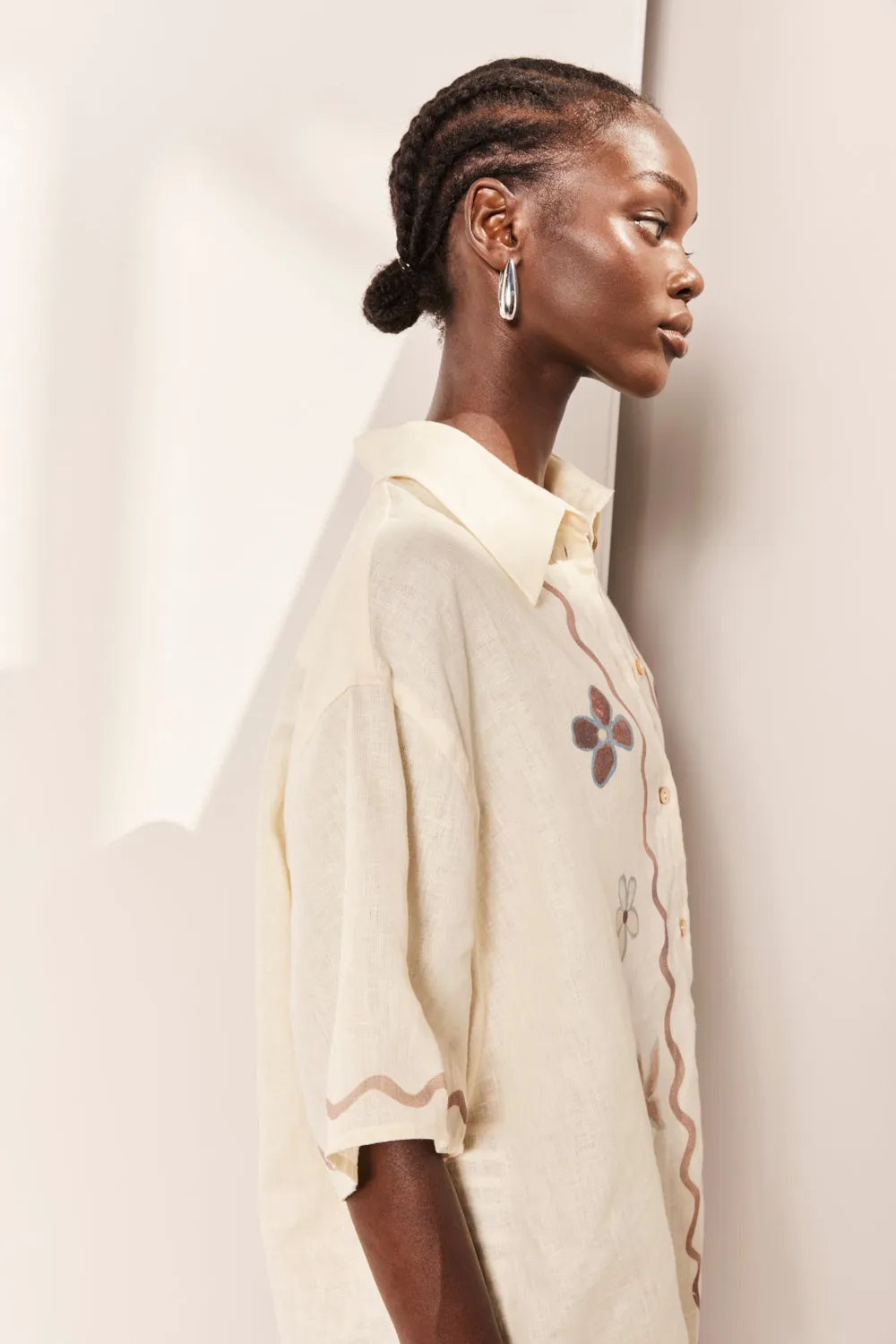Emory Linen Shirt Flower
