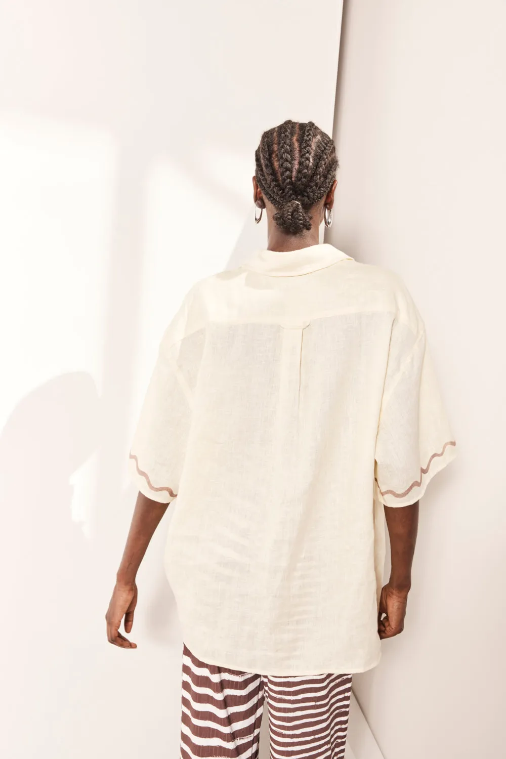 Emory Linen Shirt Flower