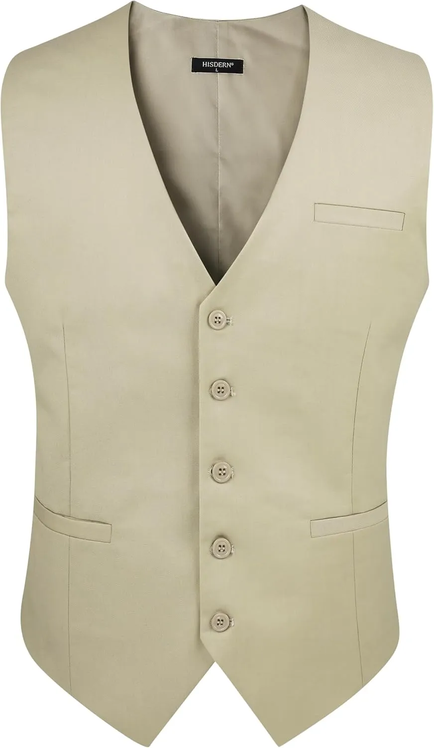 Enlision Men's Suit Vest Business Formal Dress Waistcoat Solid Color Vest for Suit or Tuxedo