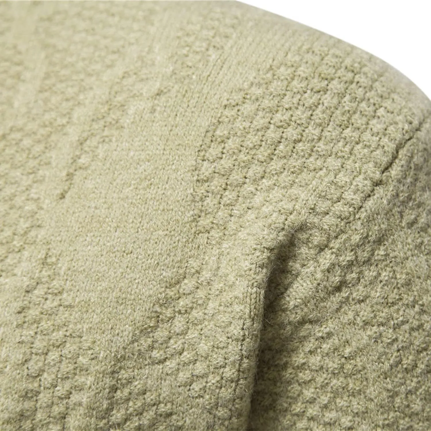 Flannel Coat Men Mens Winter Fashion Casual Knitted Wool Round Neck Solid Color Coat Covers Garment Bag