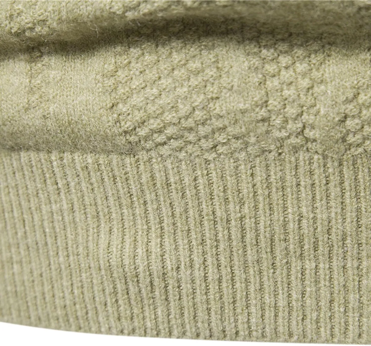 Flannel Coat Men Mens Winter Fashion Casual Knitted Wool Round Neck Solid Color Coat Covers Garment Bag