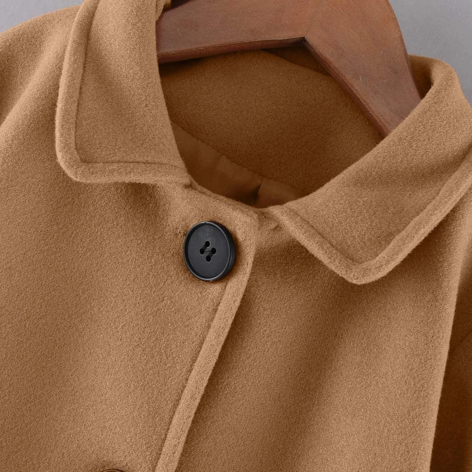 Girls Dress Coat Toddler Trench Coat Faux Fur Jacket Double Breasted Peacoat Girls Wool Lapel Princess Coat Overcoat