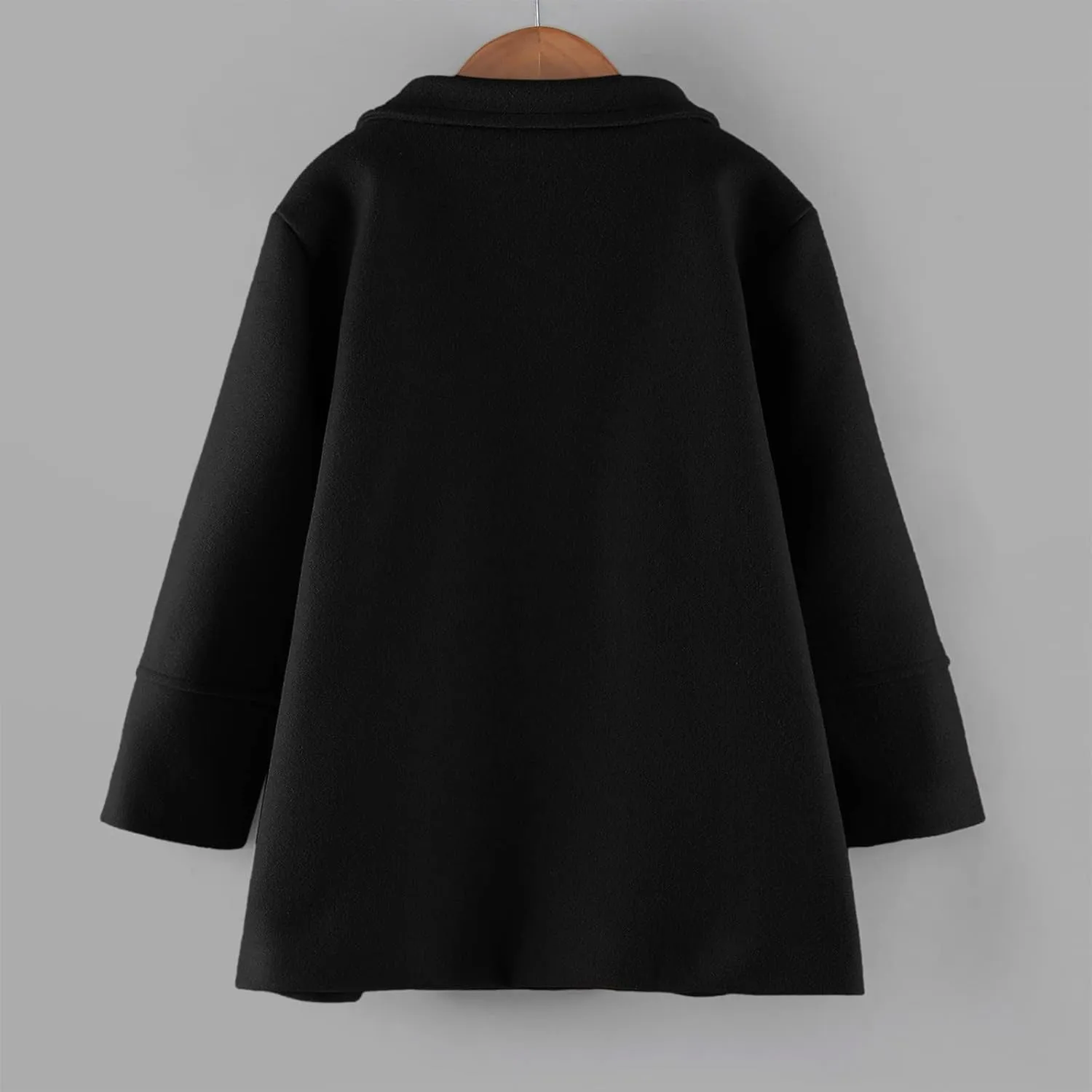 Girls Dress Coat Toddler Trench Coat Faux Fur Jacket Double Breasted Peacoat Girls Wool Lapel Princess Coat Overcoat