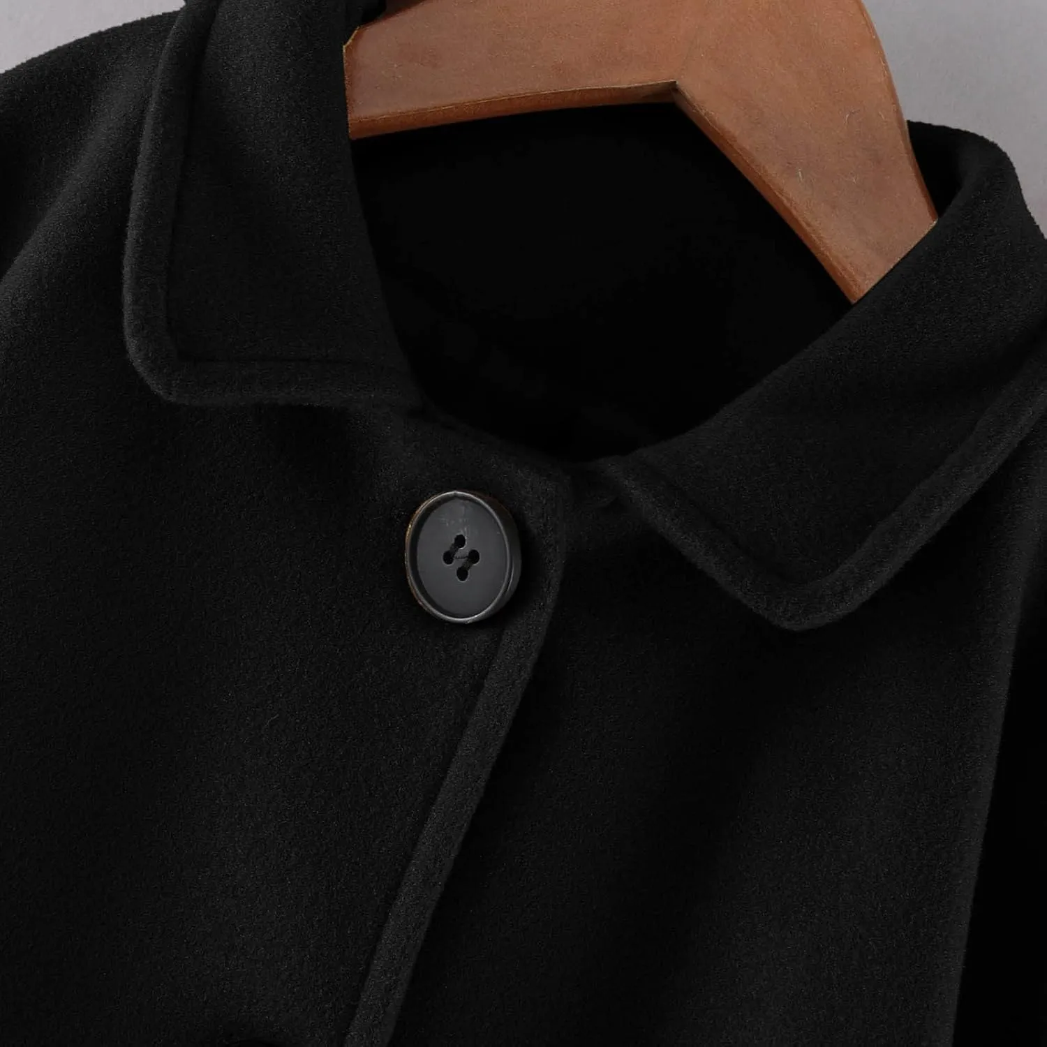 Girls Dress Coat Toddler Trench Coat Faux Fur Jacket Double Breasted Peacoat Girls Wool Lapel Princess Coat Overcoat