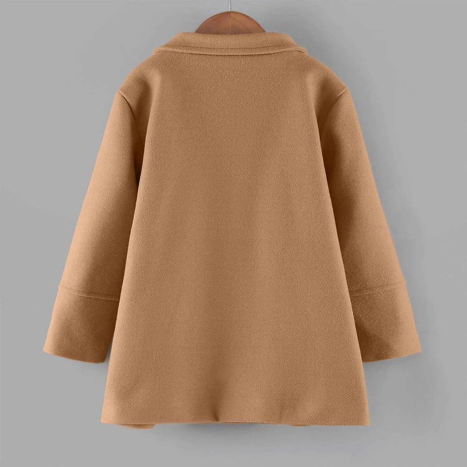 Girls Dress Coat Toddler Trench Coat Faux Fur Jacket Double Breasted Peacoat Girls Wool Lapel Princess Coat Overcoat
