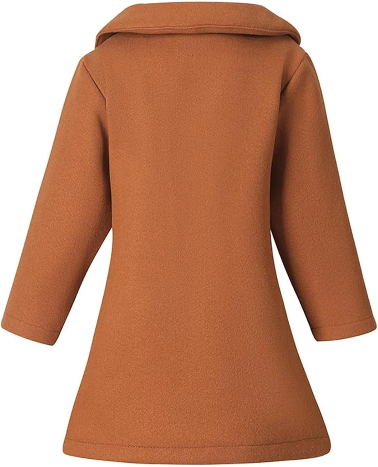 Girls Dress Coat Toddler Trench Coat Wool Blend Double Breasted Long Peacoat Kids Long Winter Coat Faux Fur Jacket