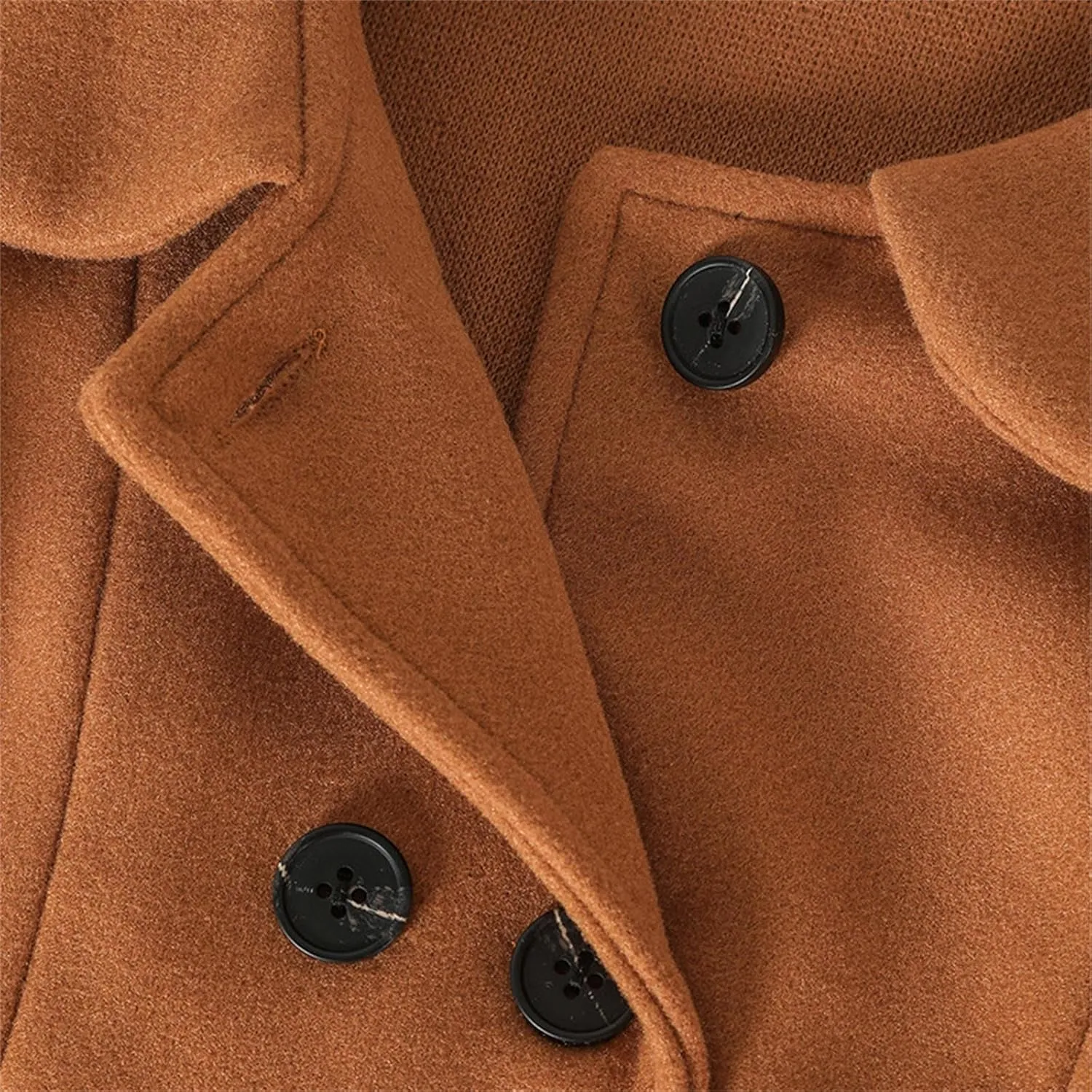 Girls Dress Coat Toddler Trench Coat Wool Blend Double Breasted Long Peacoat Kids Long Winter Coat Faux Fur Jacket
