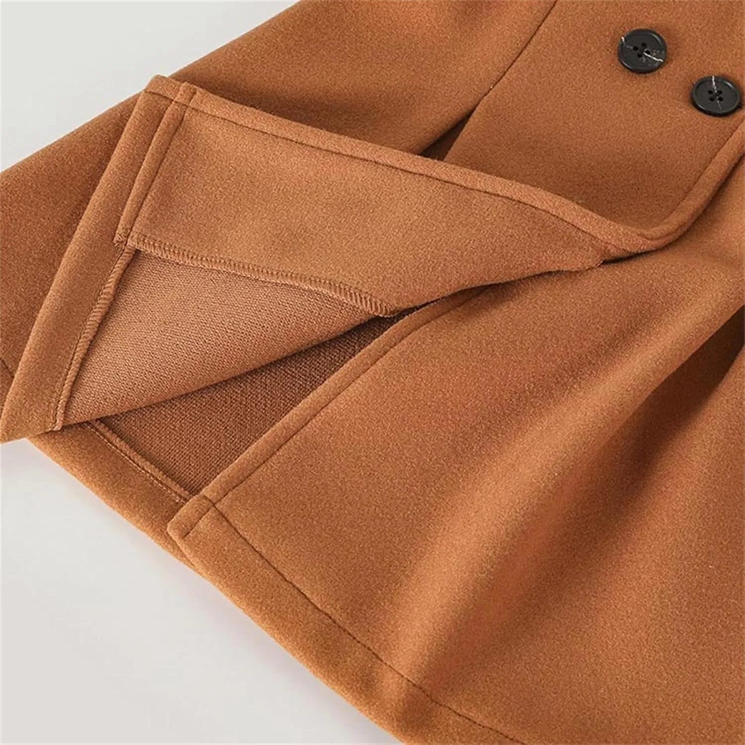 Girls Dress Coat Toddler Trench Coat Wool Blend Double Breasted Long Peacoat Kids Long Winter Coat Faux Fur Jacket