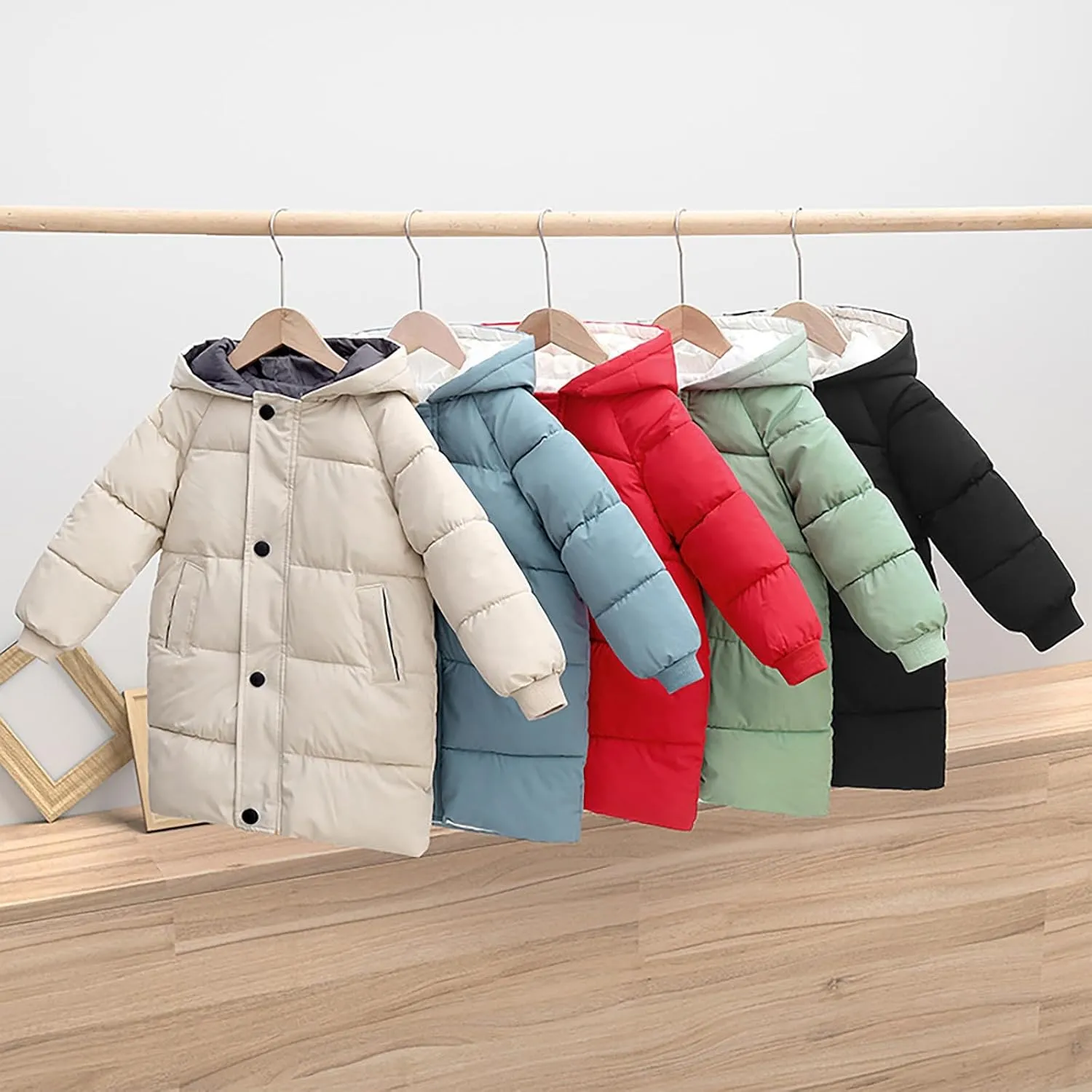 Girls Wind Coat Children's Down Padded Jacket Long Cotton Padded Jacket Baby Children's Padded Girls Dress Coats Size 8