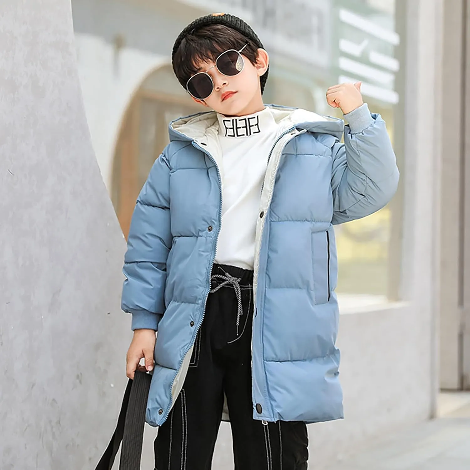 Girls Wind Coat Children's Down Padded Jacket Long Cotton Padded Jacket Baby Children's Padded Girls Dress Coats Size 8