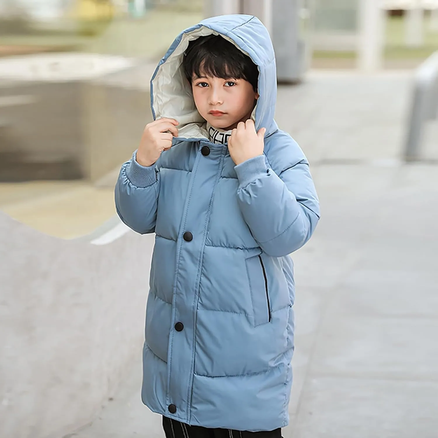 Girls Wind Coat Children's Down Padded Jacket Long Cotton Padded Jacket Baby Children's Padded Girls Dress Coats Size 8