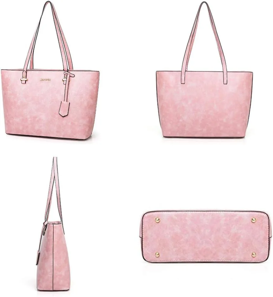 Handbag Set for Women 5 Pack Tote Purse Handbags Set PU Leather Satchel Bag