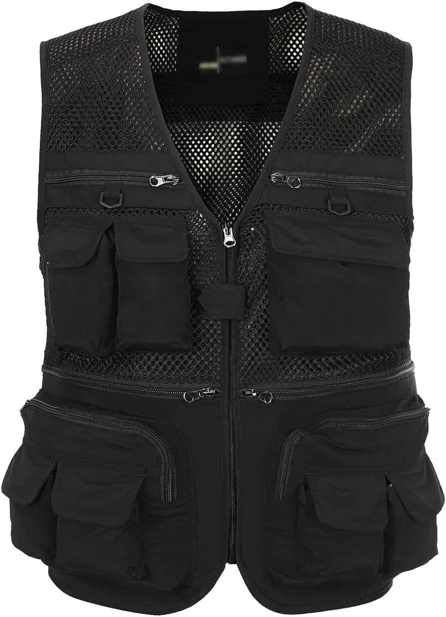 Hbufnha Fishing Vest Outdoor Work Vests Unisex Hunting Travel Photography Safari Multi Pockets