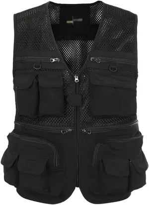Hbufnha Fishing Vest Outdoor Work Vests Unisex Hunting Travel Photography Safari Multi Pockets