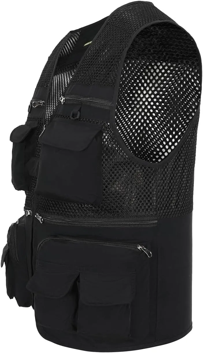 Hbufnha Fishing Vest Outdoor Work Vests Unisex Hunting Travel Photography Safari Multi Pockets