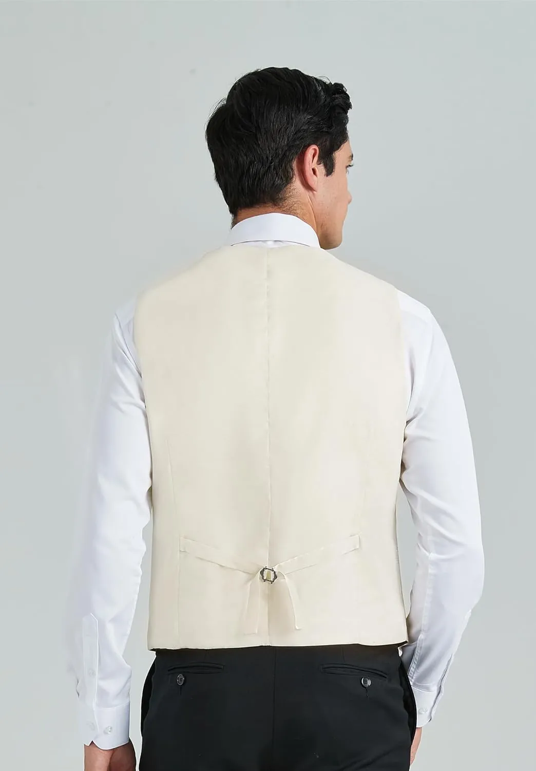 HISDERN Mens Suit Vest Business Formal Dress Vests for Men Solid Color Casual Wedding Tuxedo Party Waistcoat