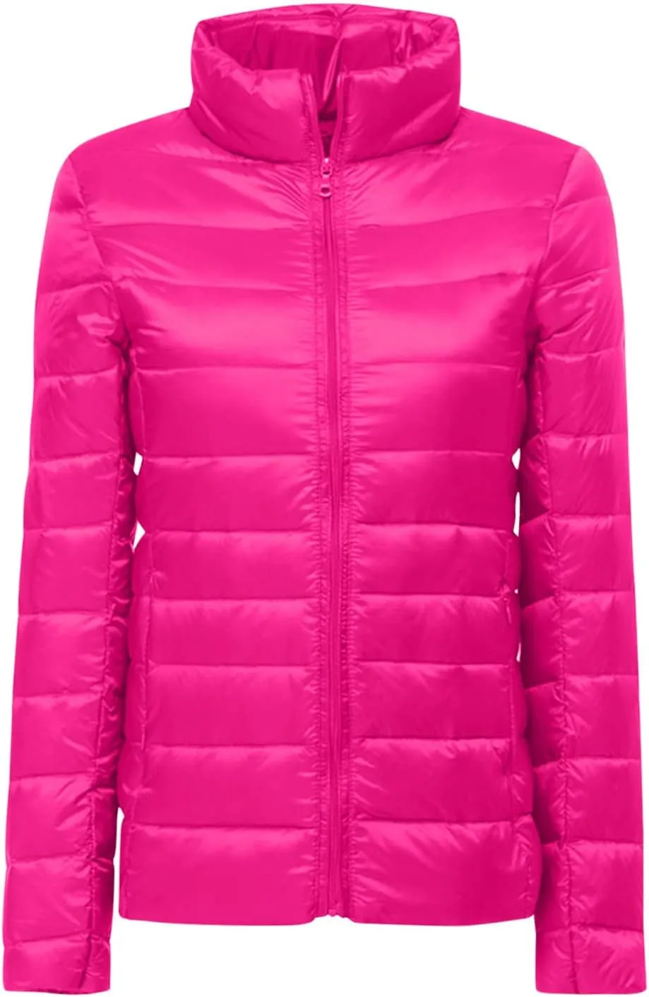 hlysgo Women's Slim-Fit Quilted Puffer Jacket Lightweight Padded Warm Winter Casual Down Coat Zip Jackets